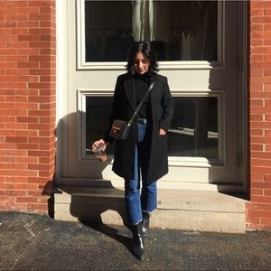 Cropped jeans with baby kick flare